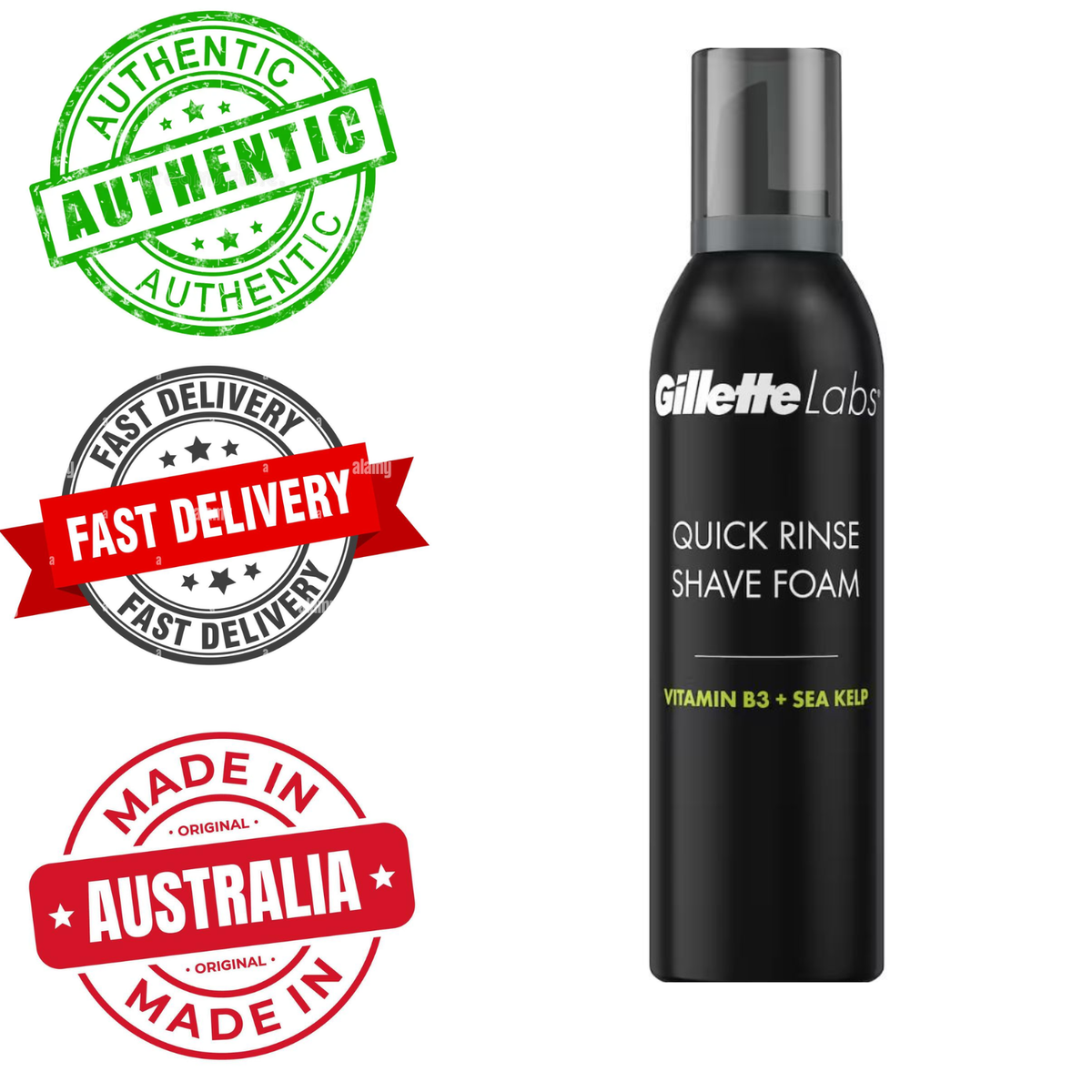 GilletteLabs Quick Rinse Shave Foam with Vitamin B3 + Sea Kelp
