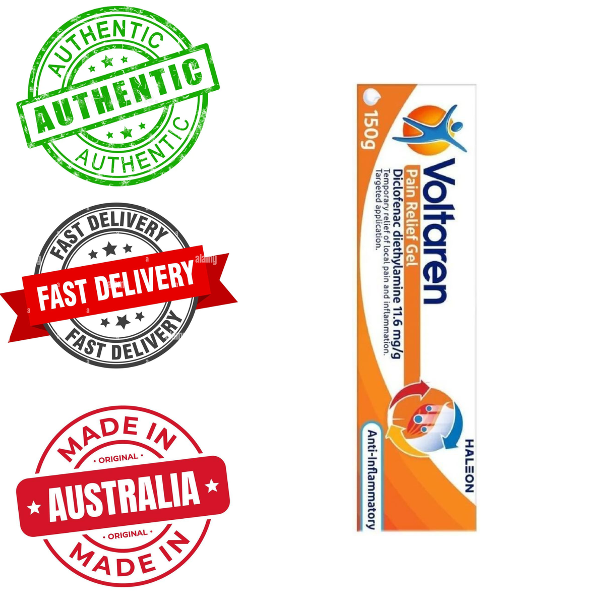 Voltaren Pain Relief Gel – Diclofenac Diethylamine 11.6 mg/g, 150 g