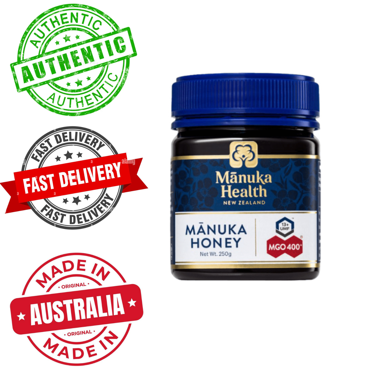 Manuka Health 250g MGO 400+ UMF 13+ Manuka Honey 100% Pure New Zealand