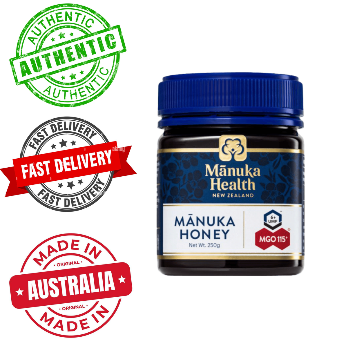 Manuka Health 250g MGO 115+ UMF +6 Manuka Honey New Zealand