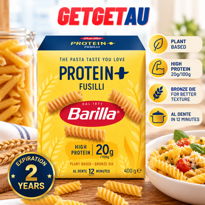 Barilla Protein+ Pasta 400g/411g Penne Rigate Fusilli Spaghetti Plant-Based Protein