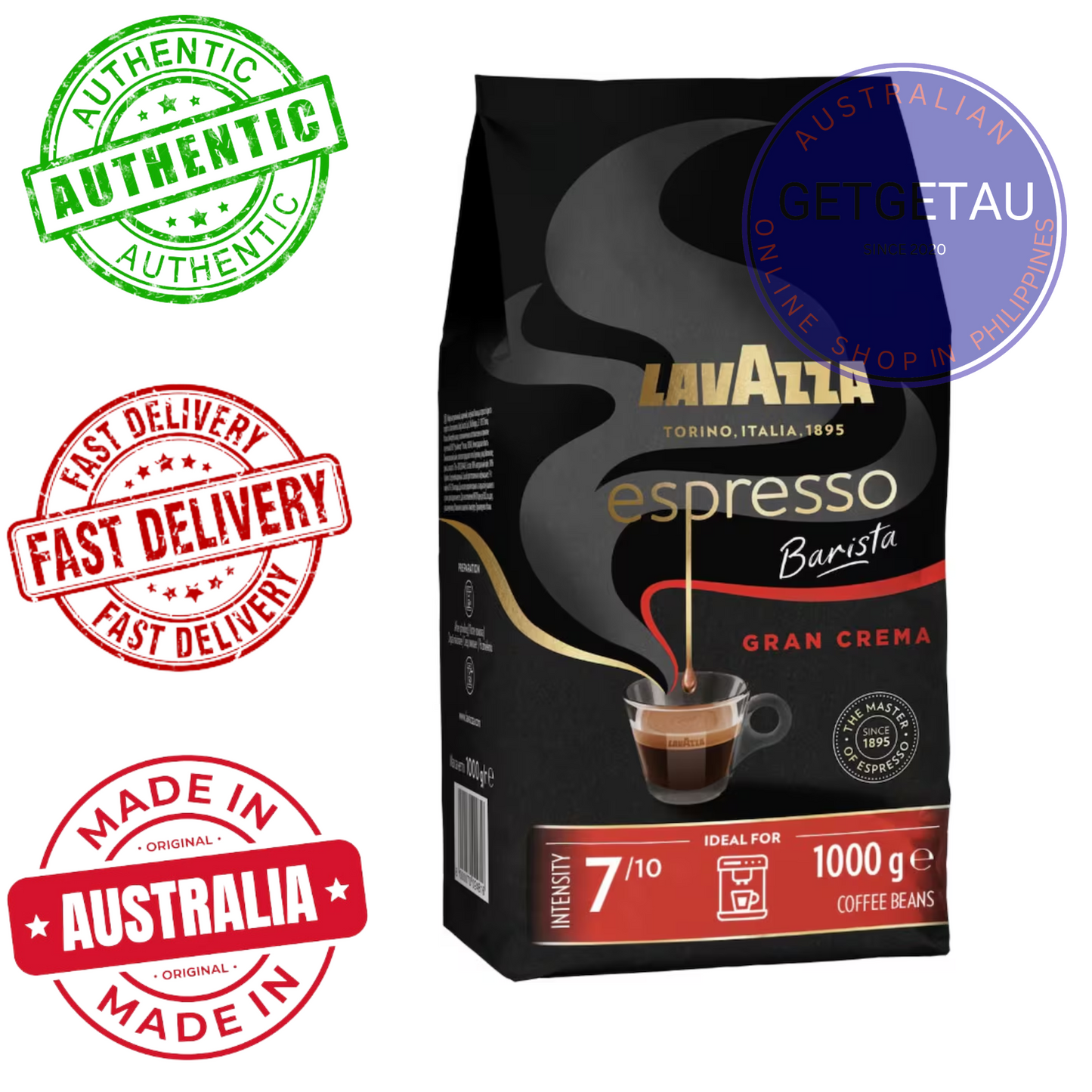 Lavazza Espresso Coffee Beans Gran Crema 1kg