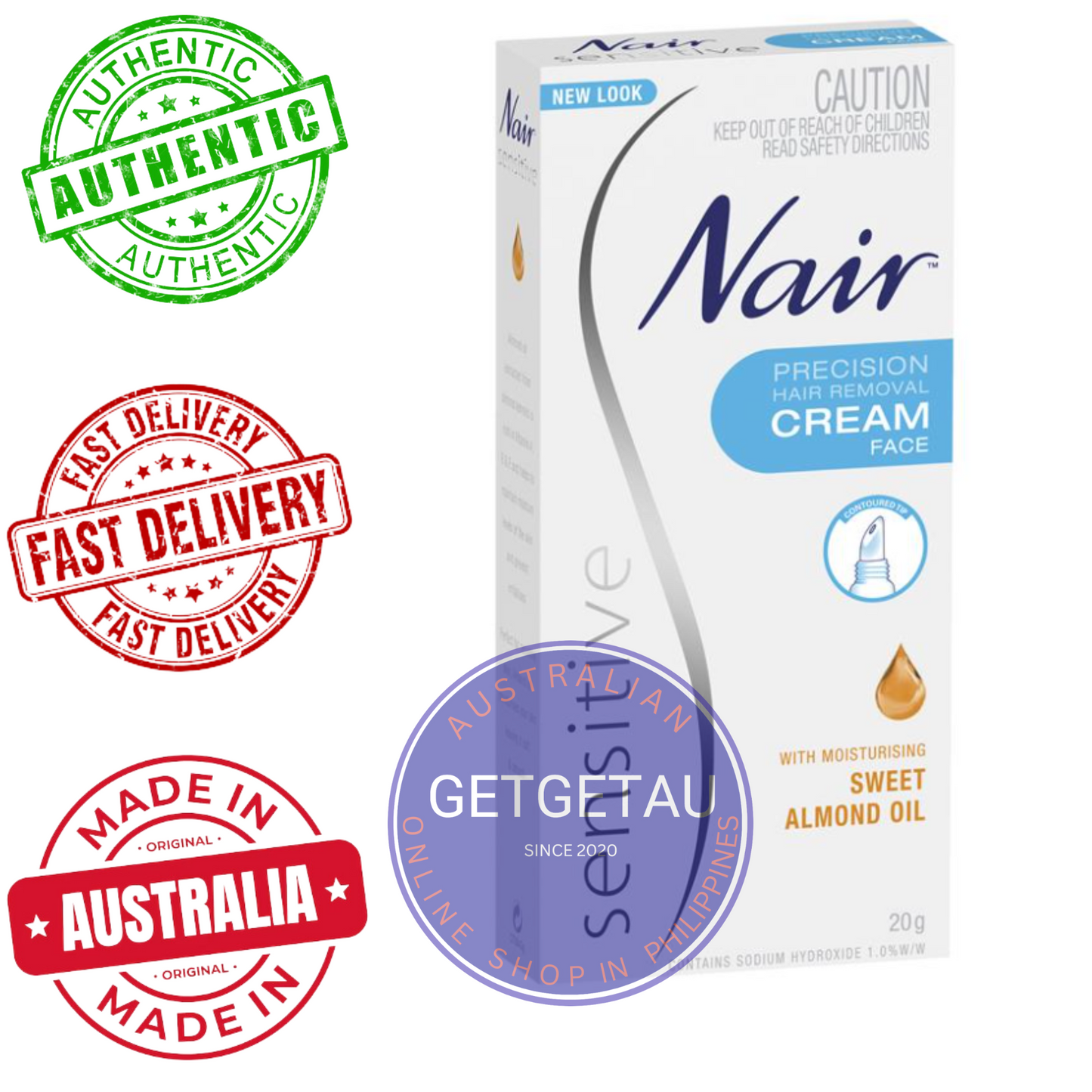 Nair Precision Facial Hair Removal Cream 20g