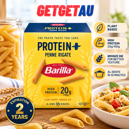 Barilla Protein+ Pasta 400g/411g Penne Rigate Fusilli Spaghetti Plant-Based Protein